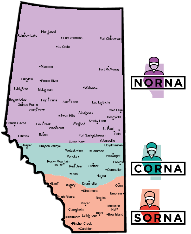 ORNAA Districts of NORNA, CORNA and SORNA