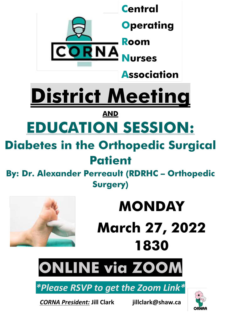 CORNA Meeting and Education Session March 27, 2023